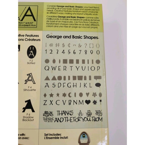 Cricut Font Cartridge George And Basic Shapes Complete Used - Picture 9 of 13